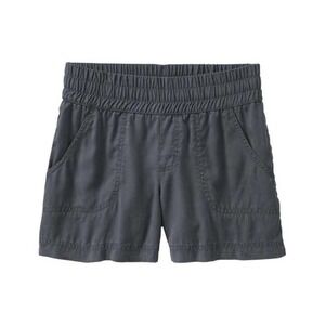Athleta Benicia Lyocell Elastic Waist Pull-On Shorts Flint Gray Black 12